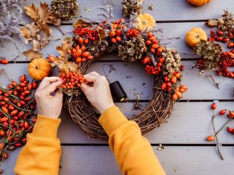 Come creare la ghirlanda autunnale per il portone