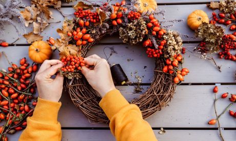 Come creare la ghirlanda autunnale per il portone